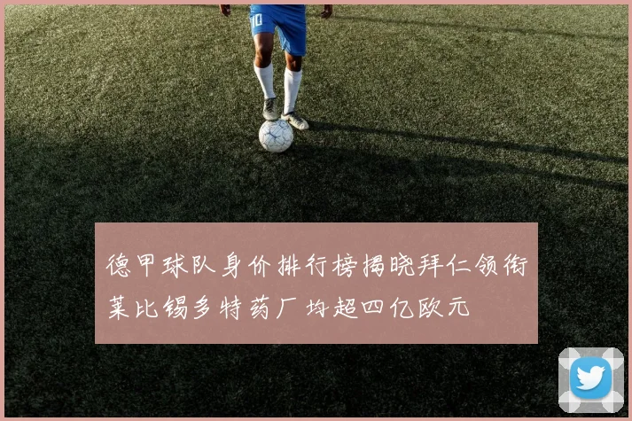德甲球队身价排行榜揭晓拜仁领衔莱比锡多特药厂均超四亿欧元